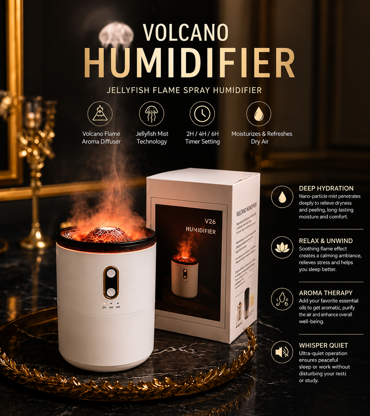 Volcano humidifier